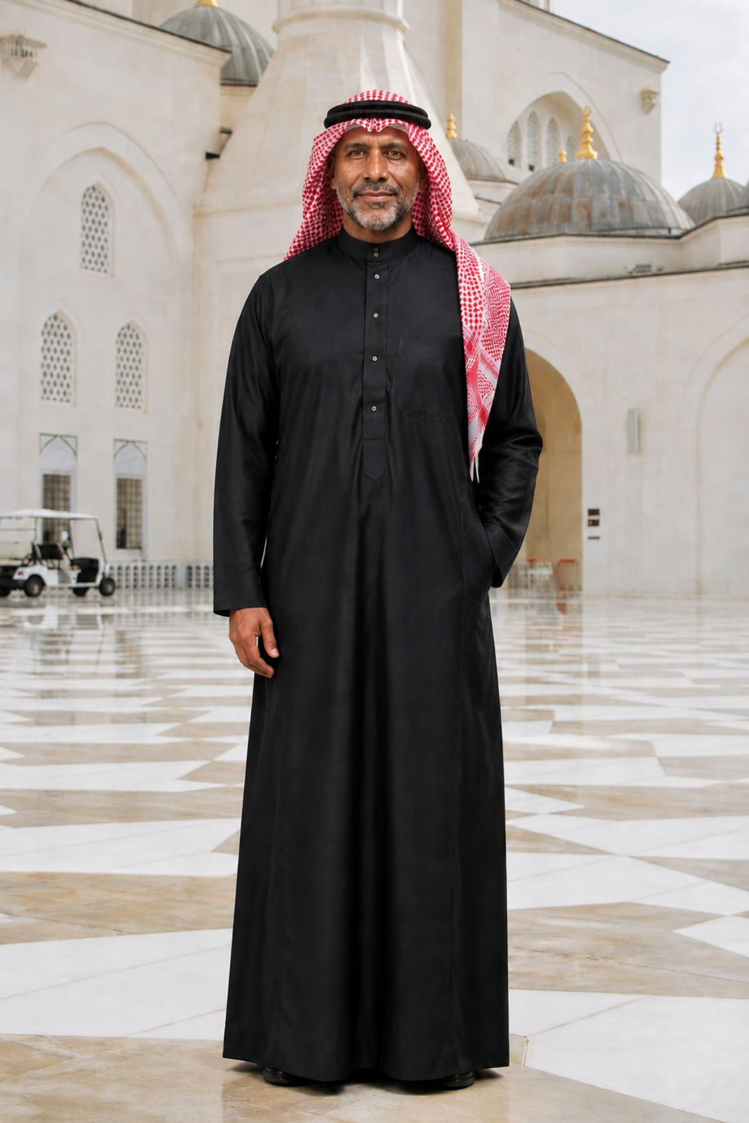 Elegant Black Saudi Thobe for Men – ethobe