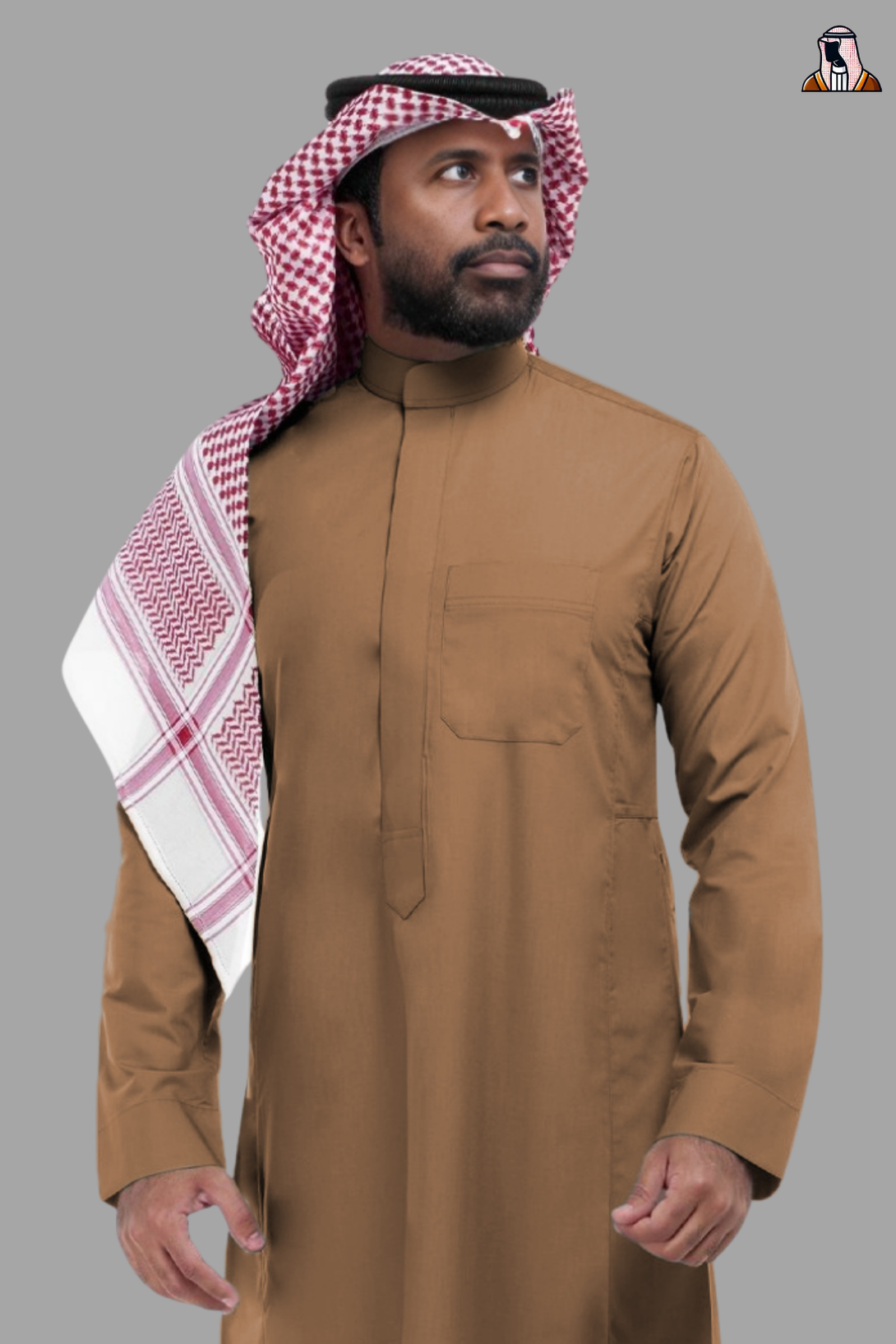 بني فاتح مريح ثوب سعودي