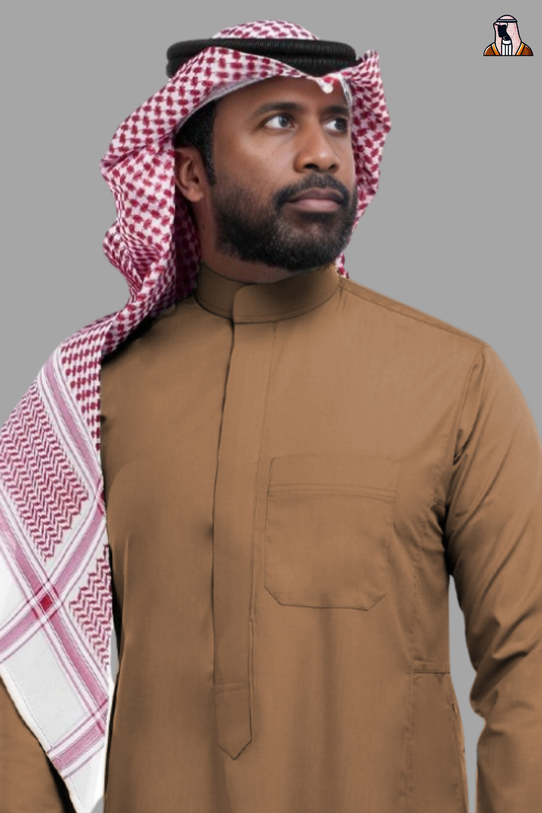 بني فاتح مريح ثوب سعودي