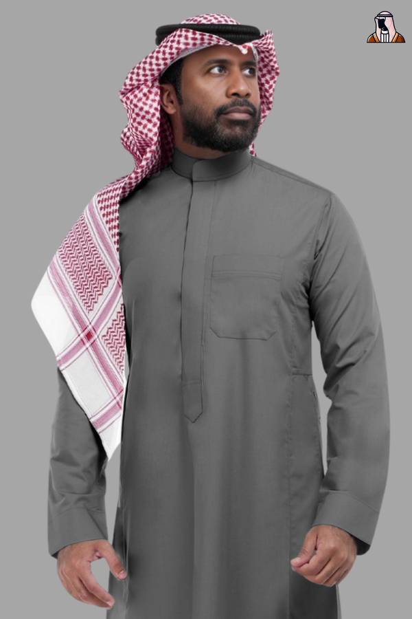 أنيق رمادي ثوب السعودي