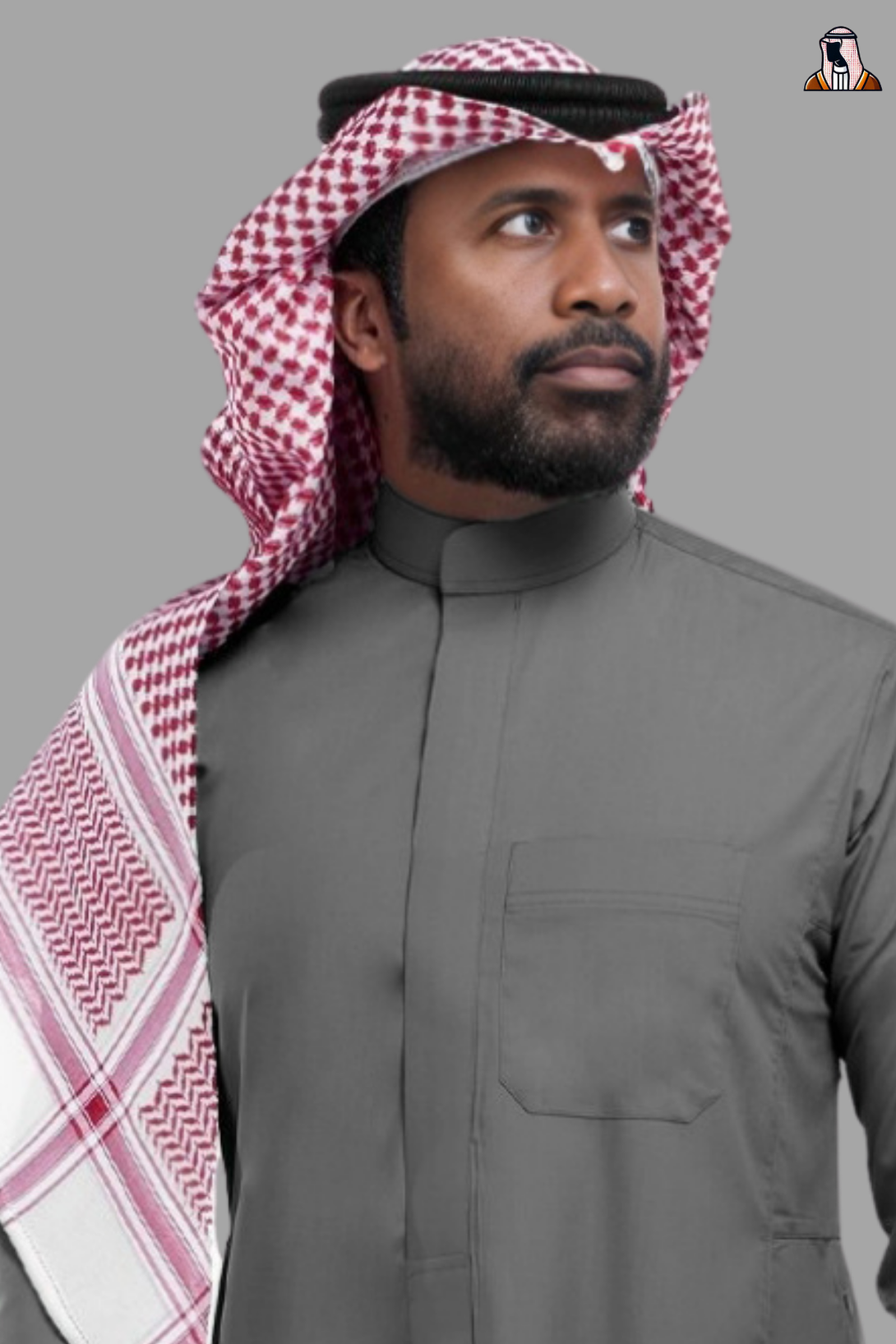 أنيق رمادي ثوب السعودي